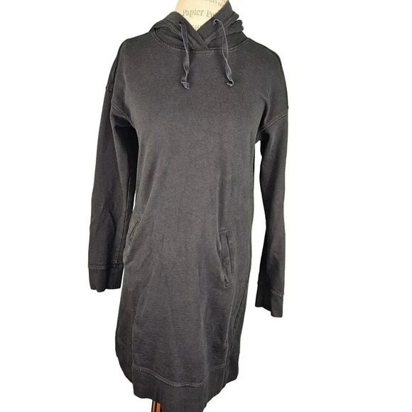 Toad & Co Womens Navy Blue Follow Through Hooded Dress Medium - Picture 1 of 5